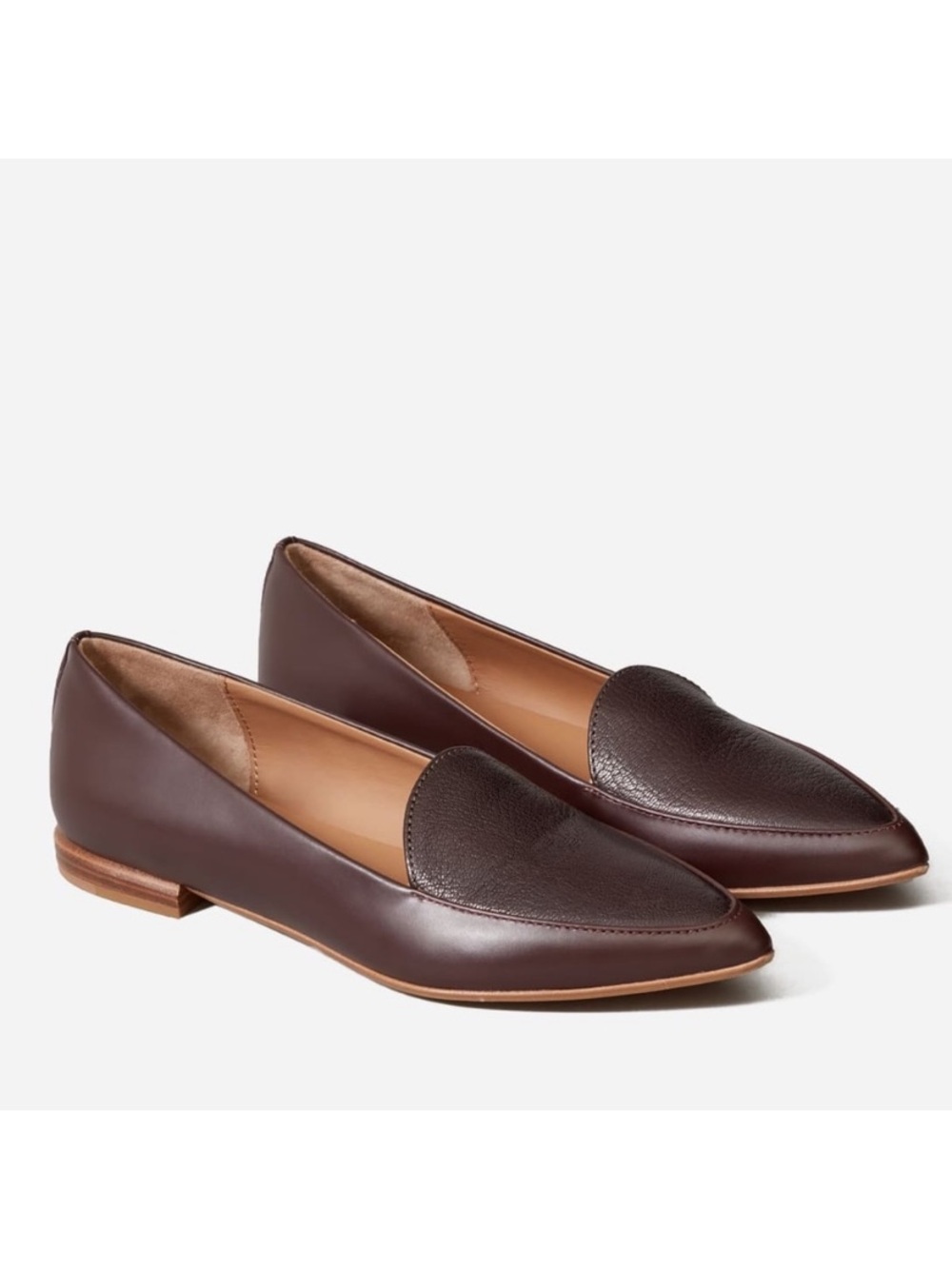 Everlane The Modern Point Burgundy Loafers